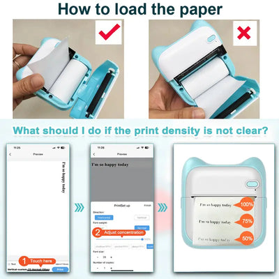 Portable Thermal Photo Printer For Gift Study Notes Memo