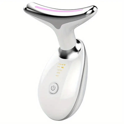 Neck Face Firming Smoothes Wrinkles Tool, Double Chin Reducer Vibration Massager