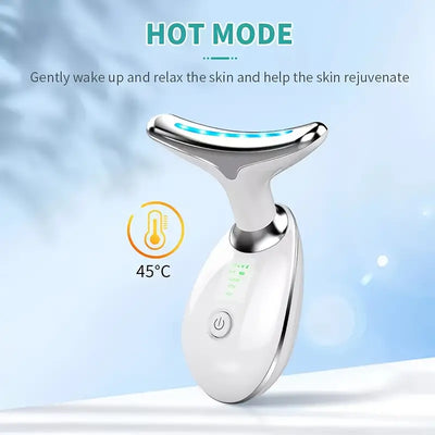 Neck Face Firming Smoothes Wrinkles Tool, Double Chin Reducer Vibration Massager