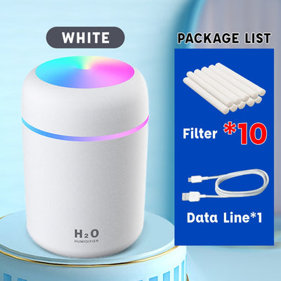 Portable Air Humidifier 300ml Ultrasonic Aroma Essential Oil Diffuser USB
