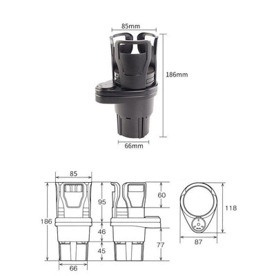 2 In 1 Vehicle-mounted Slip-proof Cup Holder 360 Degree Rotating - Fajar eMART
