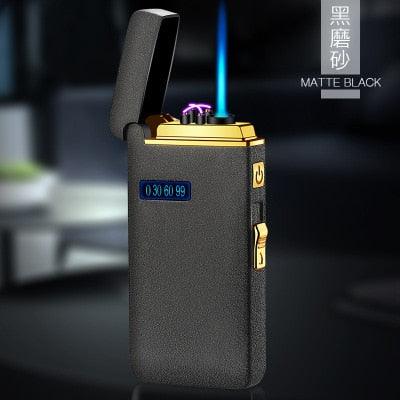 Windproof Metal USB Lighter Torch Turbo Lighter Jet Dual Arc - Fajar eMART