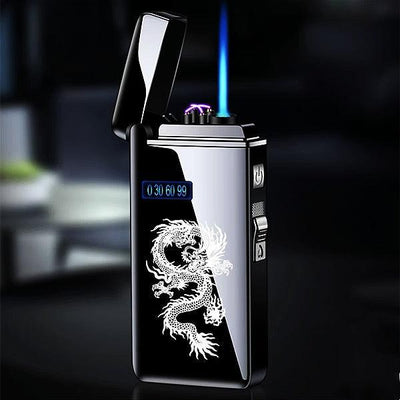 Windproof Metal USB Lighter Torch Turbo Lighter Jet Dual Arc - Fajar eMART