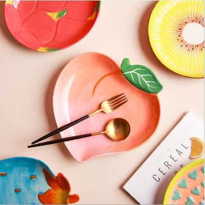 Fruit Shaped Ceramic Salad Plate Creative Cute Household Snack Dish