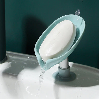 Portable Leaf Soap Holder Plastic Sponge Tray For Kitchen Bathroom
