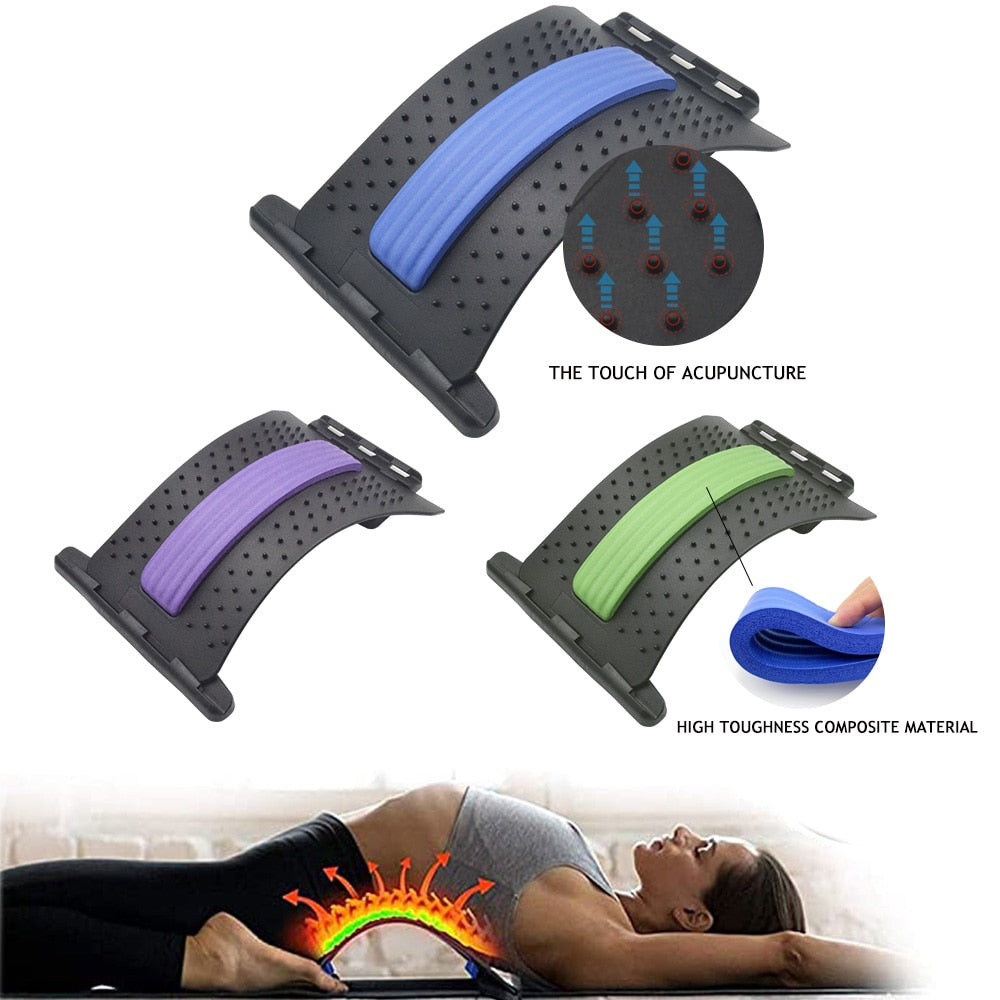 Back Massager Stretcher Support Spine Deck Pain Relief