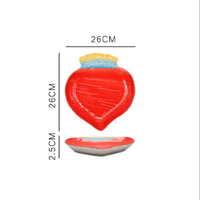 Fruit Shaped Ceramic Salad Plate Creative Cute Household Snack Dish