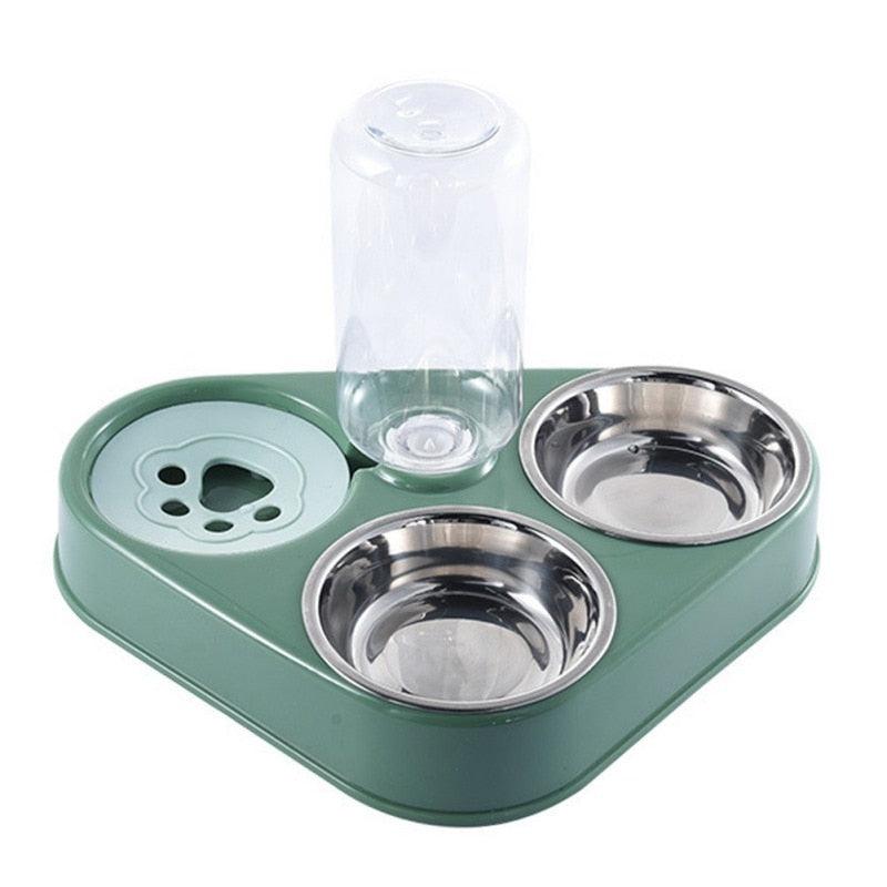 Automatic Drinking Pet Bowl Cat Food Bowl Pet Stainless Steel - Fajar eMART