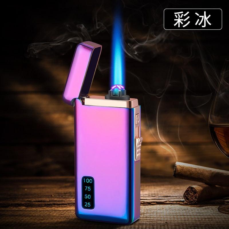 Windproof Metal USB Lighter Torch Turbo Lighter Jet Dual Arc - Fajar eMART
