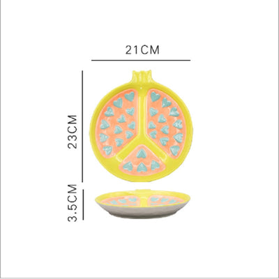 Fruit Shaped Ceramic Salad Plate Creative Cute Household Snack Dish