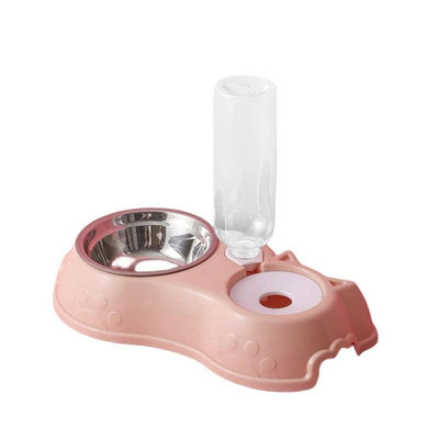 Automatic Drinking Pet Bowl Cat Food Bowl Pet Stainless Steel - Fajar eMART