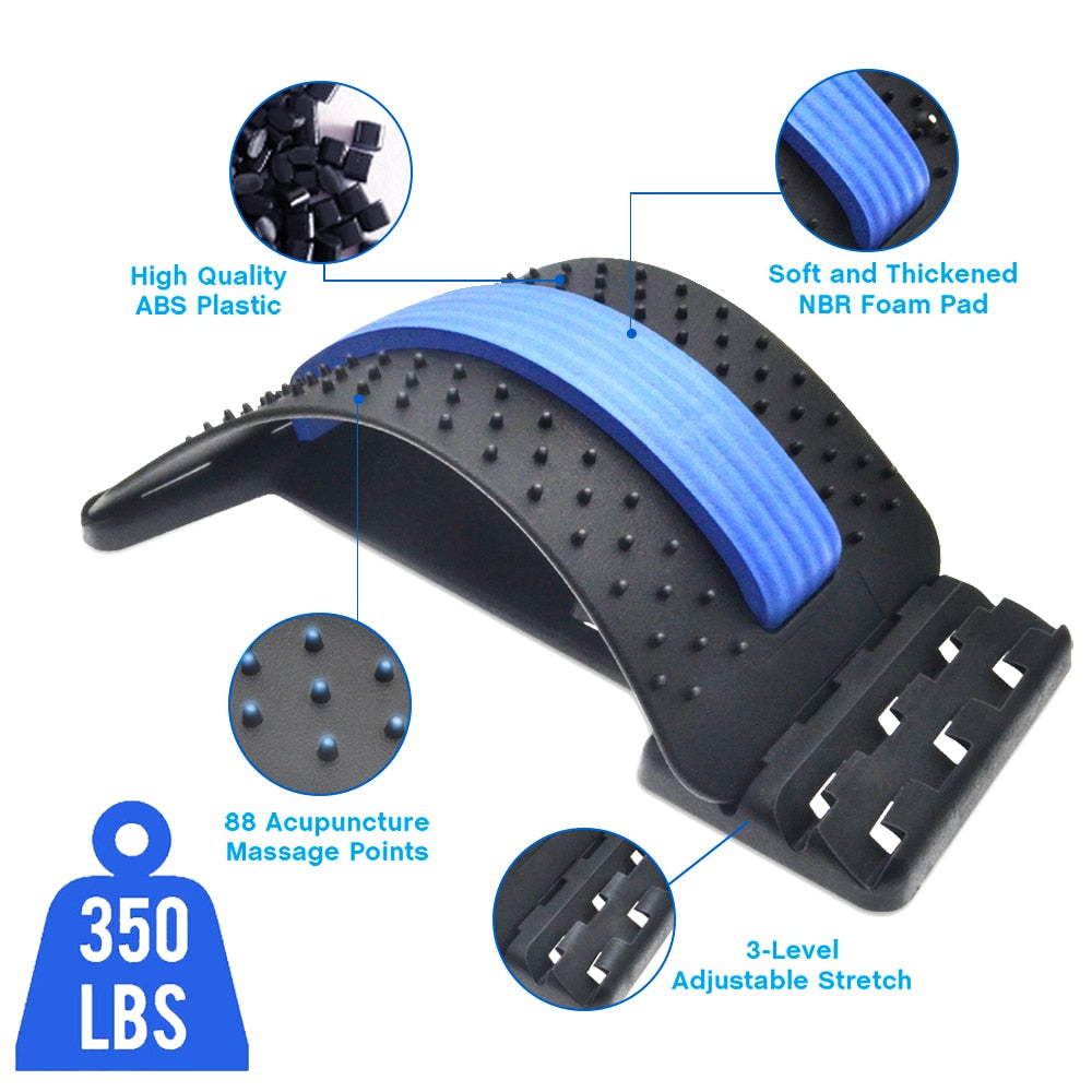 Back Massager Stretcher Support Spine Deck Pain Relief