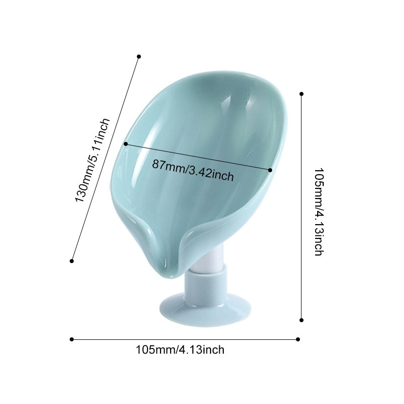 Portable Leaf Soap Holder Plastic Sponge Tray For Kitchen Bathroom