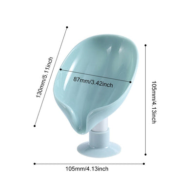 Portable Leaf Soap Holder Plastic Sponge Tray For Kitchen Bathroom