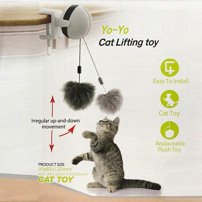 Cats Teaser Toy Electric Flutter Rotating Cat Toys - Fajar eMART