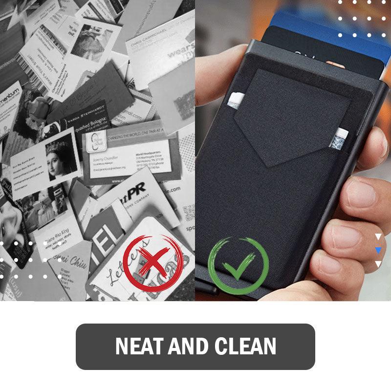 Pop Up ID RFID Card Male Wallet Mini Package Aluminum Metal Protective Gear - Fajar eMART