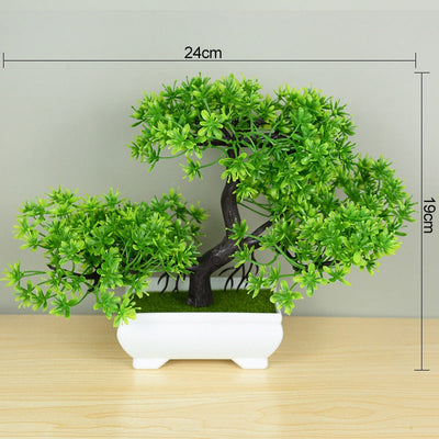 Artificial Plants Potted Green Bonsai Grass Plants
