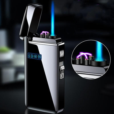 Windproof Metal USB Lighter Torch Turbo Lighter Jet Dual Arc - Fajar eMART