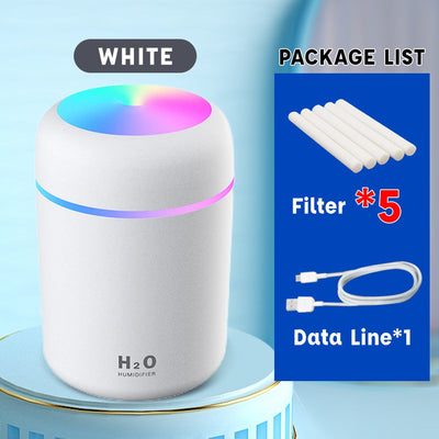 Portable Air Humidifier 300ml Ultrasonic Aroma Essential Oil Diffuser USB