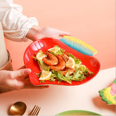 Fruit Shaped Ceramic Salad Plate Creative Cute Household Snack Dish