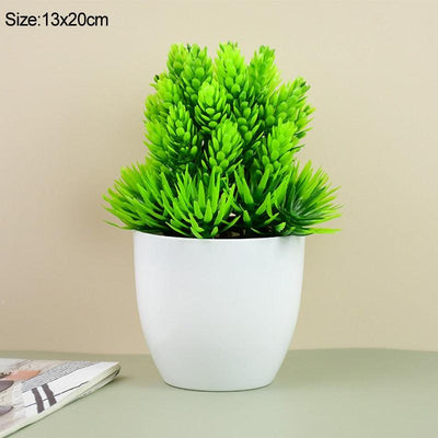 Artificial Plants Potted Green Bonsai Grass Plants - Fajar eMART
