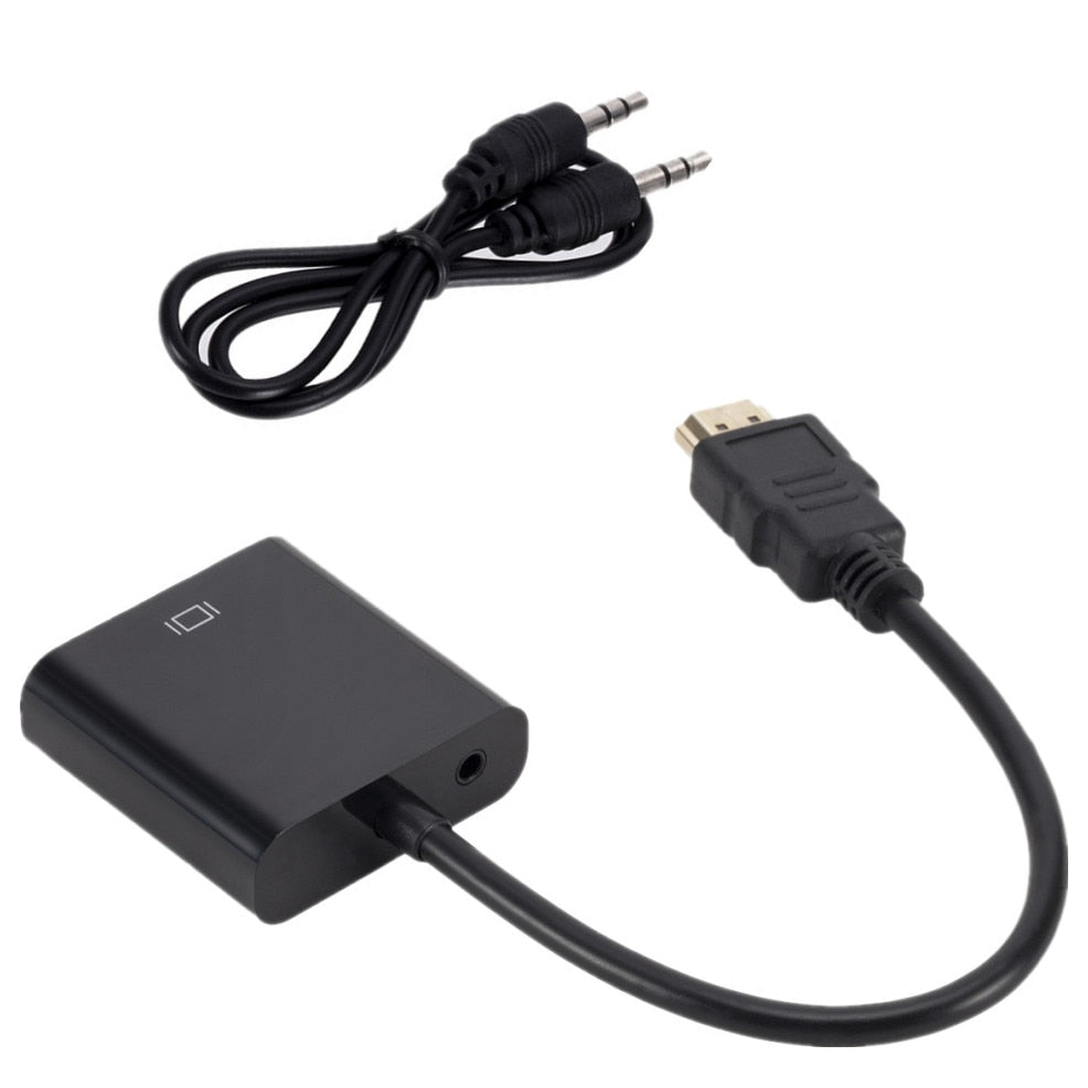 HDMI To VGA Converter HDMI Cable With Audio Power Supply