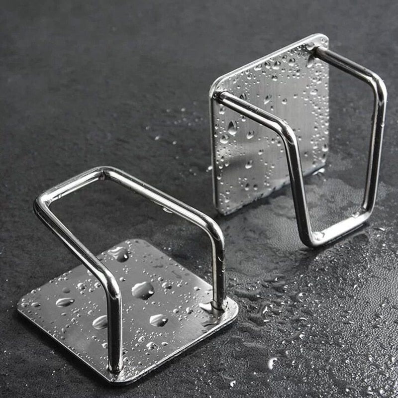 Kitchen Stainless Steel Sink Sponges Holder Self Adhesive