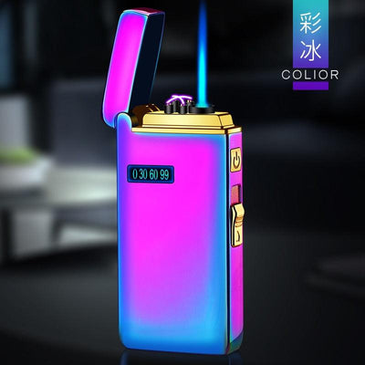 Windproof Metal USB Lighter Torch Turbo Lighter Jet Dual Arc - Fajar eMART