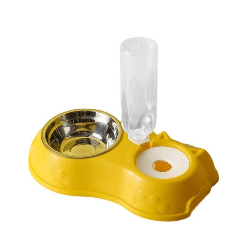 Automatic Drinking Pet Bowl Cat Food Bowl Pet Stainless Steel - Fajar eMART