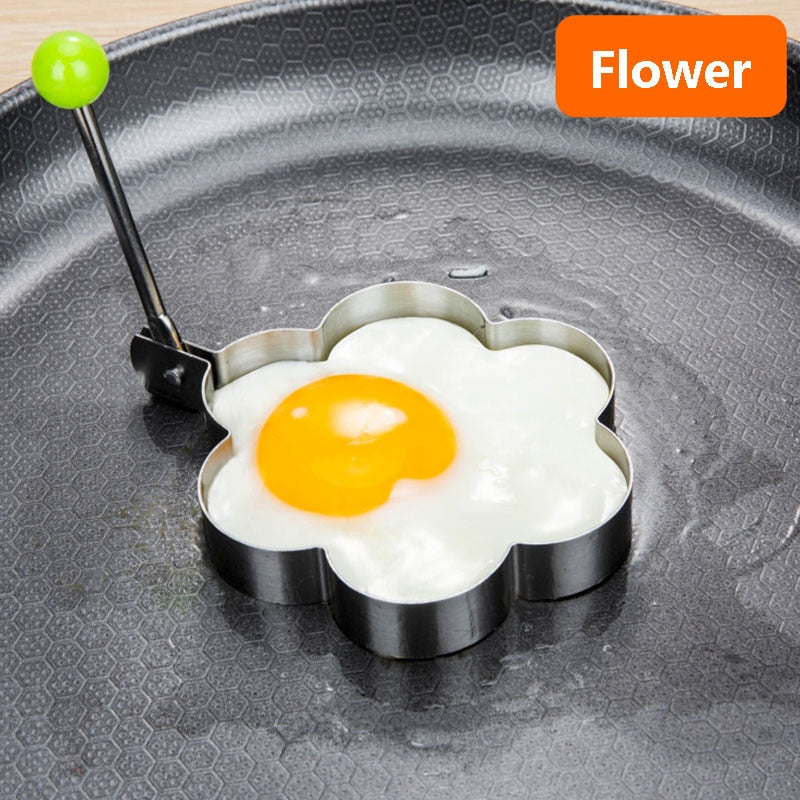 Stainless Steel 5Style Fried Egg Pancake Shaper Omelette Mold