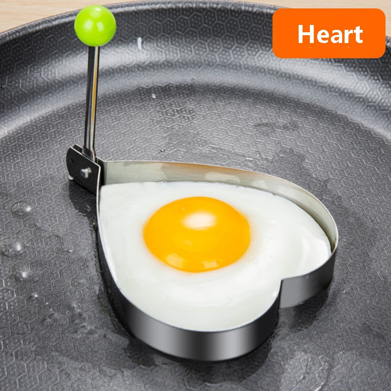 Stainless Steel 5Style Fried Egg Pancake Shaper Omelette Mold