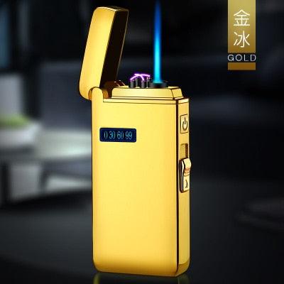 Windproof Metal USB Lighter Torch Turbo Lighter Jet Dual Arc - Fajar eMART
