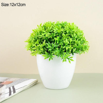 Artificial Plants Potted Green Bonsai Grass Plants - Fajar eMART