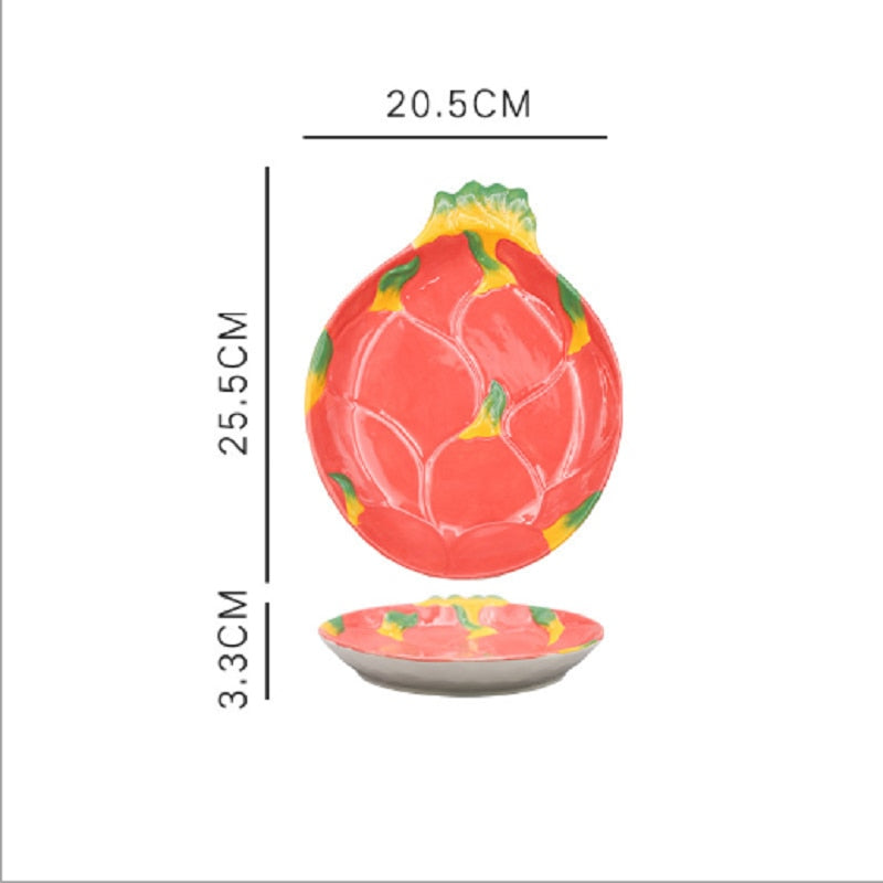 Fruit Shaped Ceramic Salad Plate Creative Cute Household Snack Dish