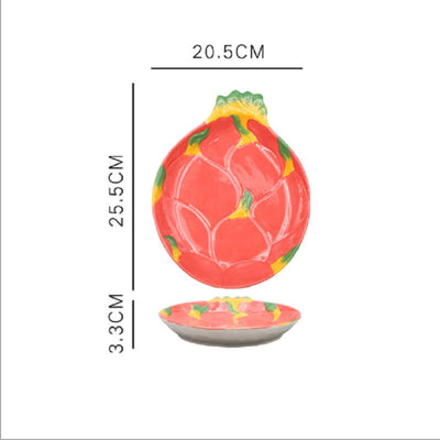 Fruit Shaped Ceramic Salad Plate Creative Cute Household Snack Dish