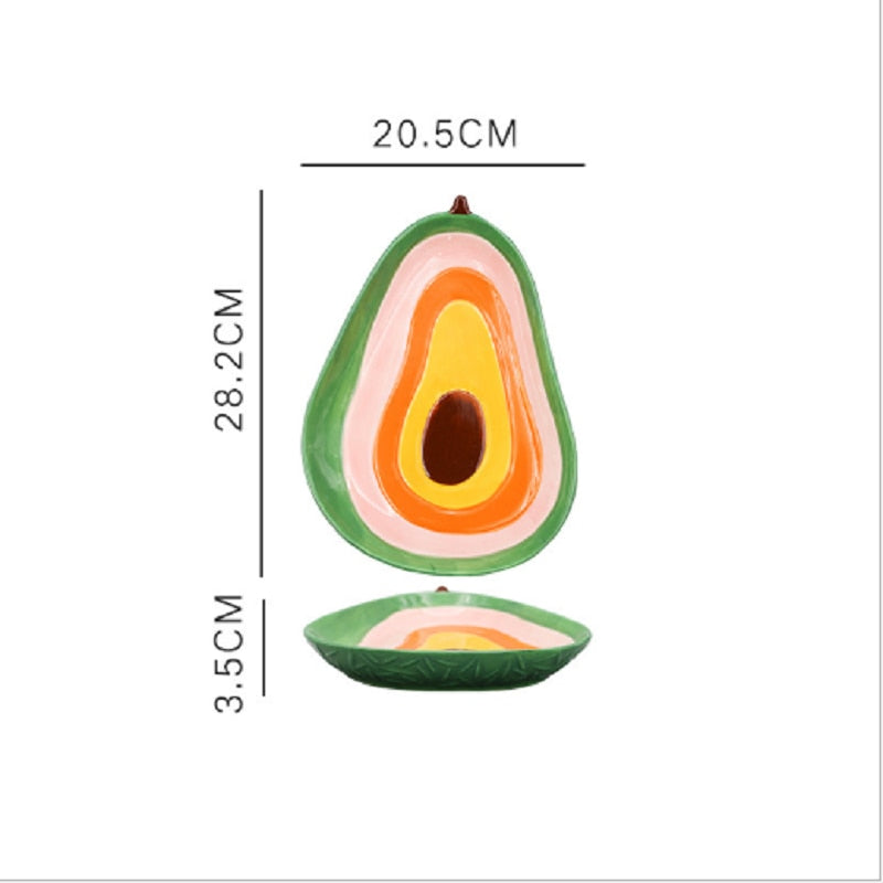 Fruit Shaped Ceramic Salad Plate Creative Cute Household Snack Dish