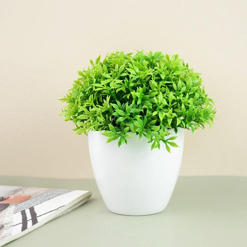 Artificial Plants Potted Green Bonsai Grass Plants - Fajar eMART