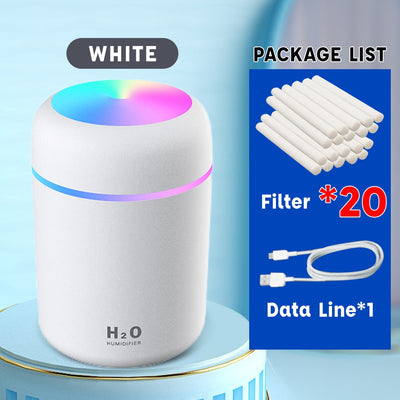 Portable Air Humidifier 300ml Ultrasonic Aroma Essential Oil Diffuser USB