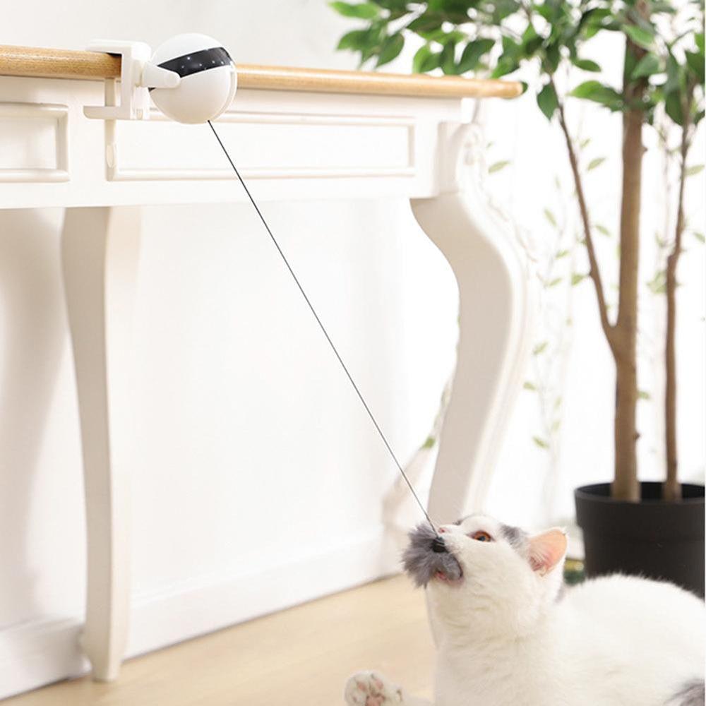 Cats Teaser Toy Electric Flutter Rotating Cat Toys - Fajar eMART