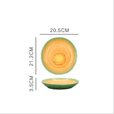 Fruit Shaped Ceramic Salad Plate Creative Cute Household Snack Dish