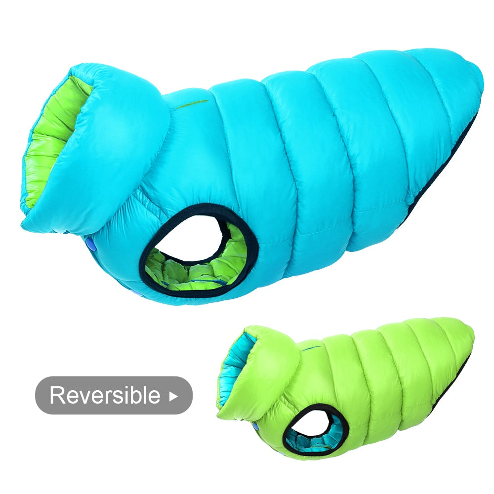Warm Winter Dog Clothes Vest Reversible Dogs Jacket Coat