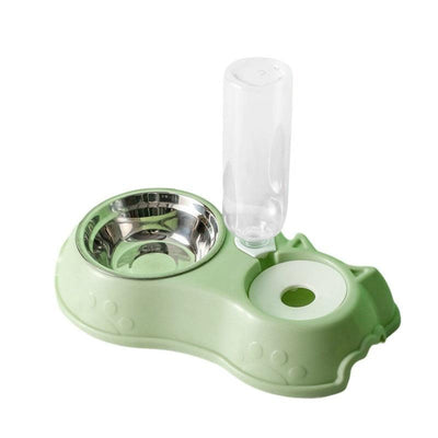 Automatic Drinking Pet Bowl Cat Food Bowl Pet Stainless Steel - Fajar eMART