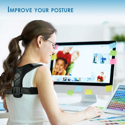 Upper Back Brace Shoulder Lumbar Support Belt Corset Posture Correction