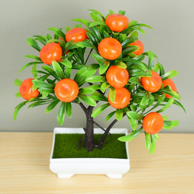 Artificial Plants Potted Green Bonsai Grass Plants