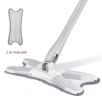 X-type Squeeze Mop Floor Mops with 3pcs Reusable Microfiber Pads - Fajar eMART