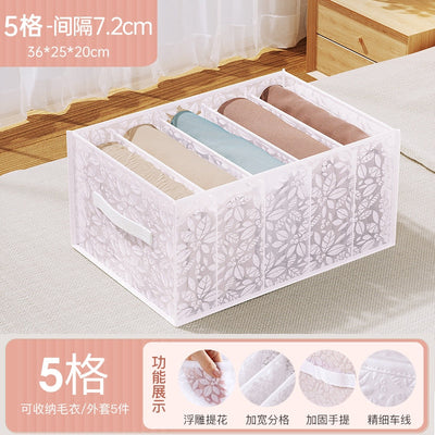 Jeans Compartment Storage Box Closet Clothes Home Organizer