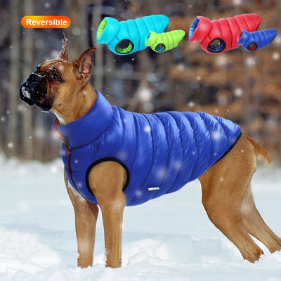 Warm Winter Dog Clothes Vest Reversible Dogs Jacket Coat