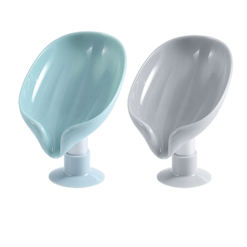 Portable Leaf Soap Holder Plastic Sponge Tray For Kitchen Bathroom