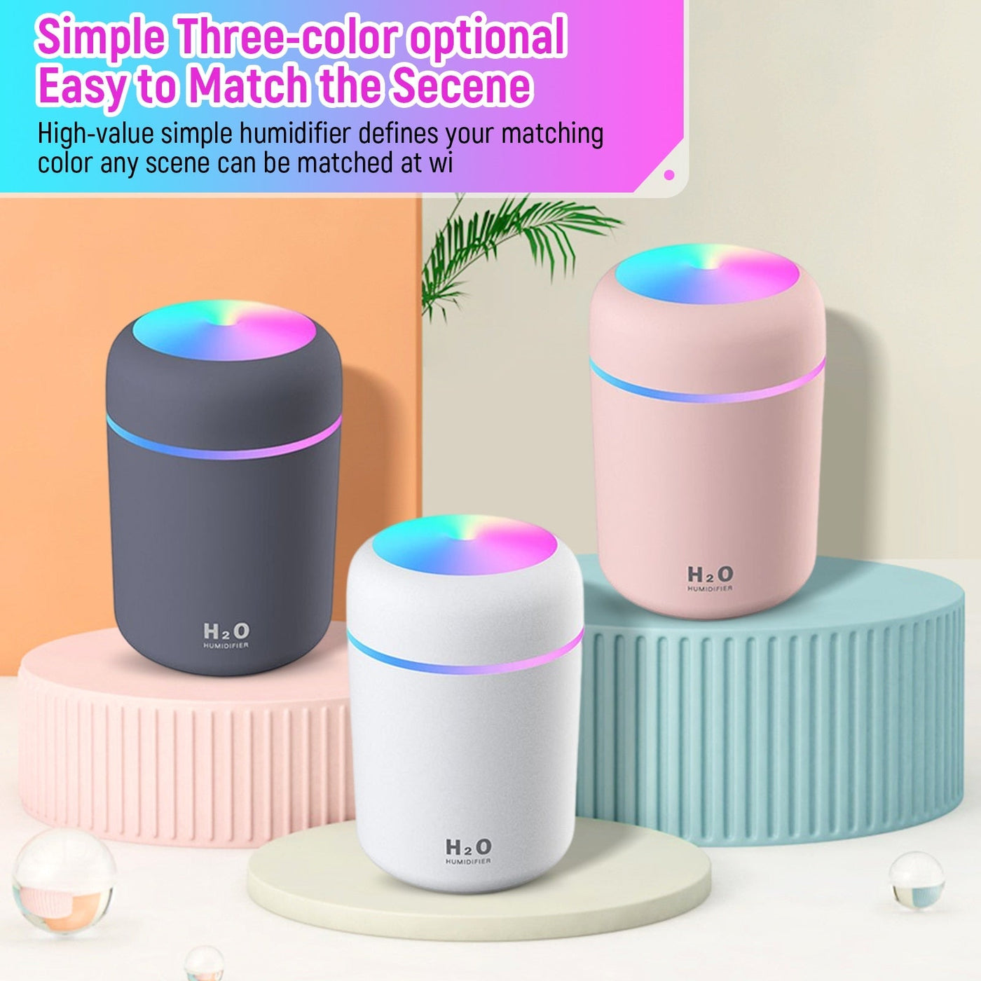 Portable Air Humidifier 300ml Ultrasonic Aroma Essential Oil Diffuser USB