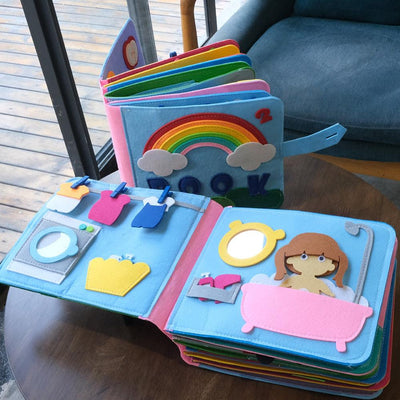 Washable Montessori Toddlers 3D Baby Story Cloth Book Early Learning - Fajar eMART